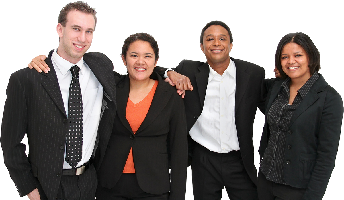 young business people standing together